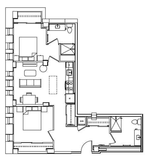 Unit 104 at Madison House, Washington, 20036
